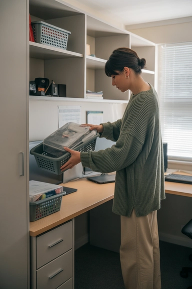 21 Dorm Room Organization Ideas That Maximize Small Spaces 16 Maintain a Weekly Reset to Keep Systems Working