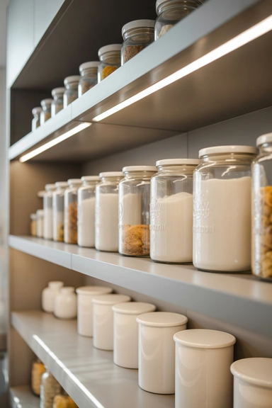 23 Kitchen Shelving Organization Ideas That Reduce Clutter 16 Shelf Edge Alignment That Creates Clean Visual Lines