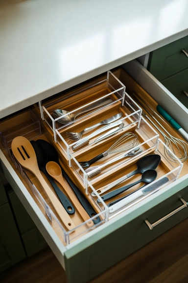 Use Tiered Organizers for Large Utensil Collections