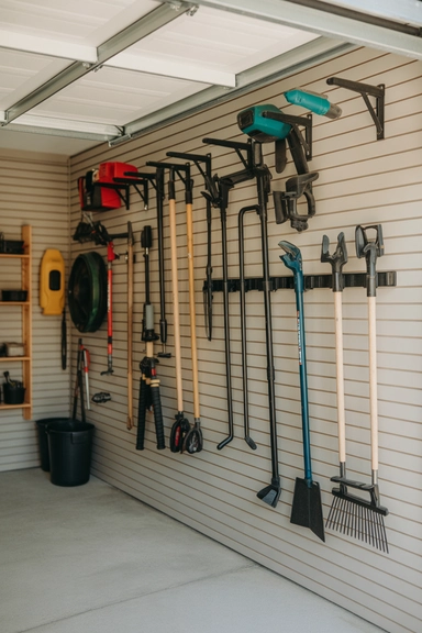 23 Garden Tool Organization Ideas for Garage and Shed Storage 16 Use Vertical Broom and Tool Holders