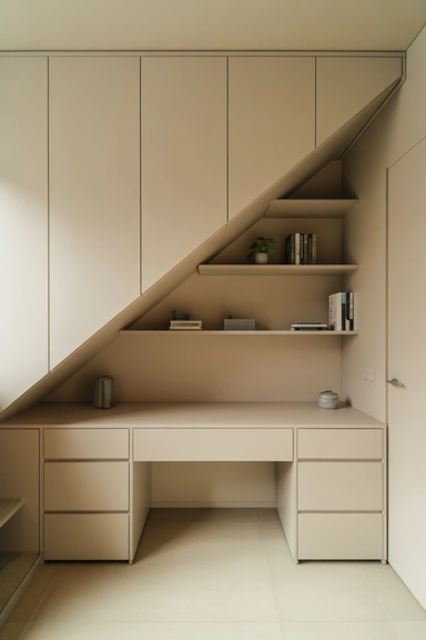 21 Under Stairs Storage Ideas That Turn Dead Space Useful 17 Compact Home Office Built Into the Stair Nook