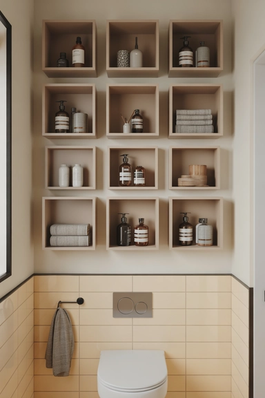 Floating Cabinet Boxes for Layered Storage