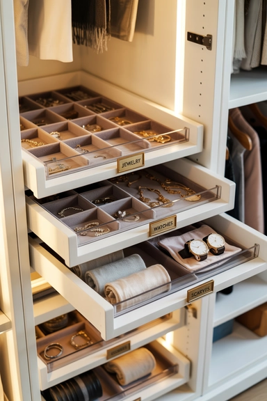 Incorporate Pull-Out Accessories Trays