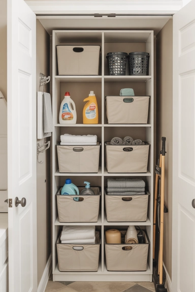 Laundry Room Cube Organization That Saves Time