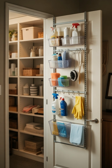 21 Cleaning Supplies Organization Ideas That Actually Work 17 Over-the-Door Organizers That Expand Storage Without Renovation