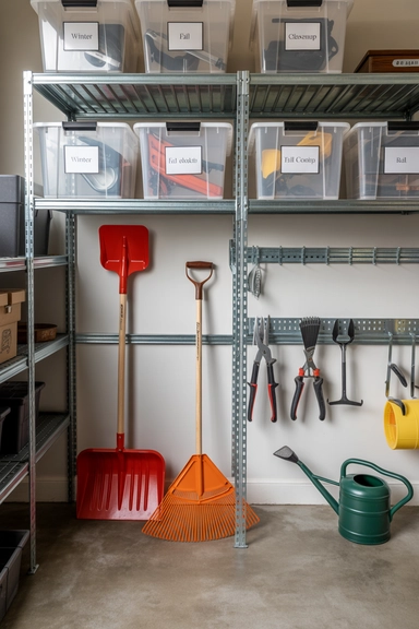 23 Garden Tool Organization Ideas for Garage and Shed Storage 17 Store Seasonal Yard Tools Separately