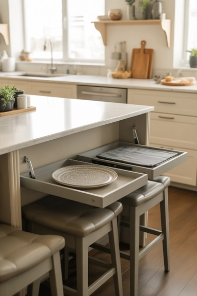 Seating Storage With Built-In Compartments