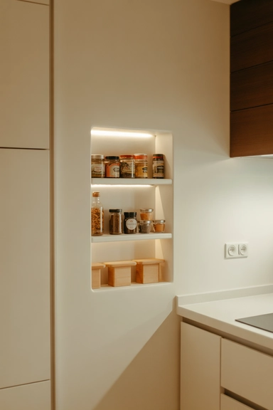 23 Small Kitchen Remodel Ideas That Maximize Every Inch 18 Add Built-In Niche Storage