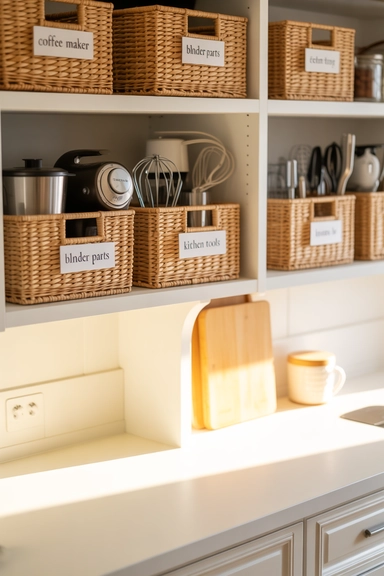 Appliance Baskets for Pantry or Cabinet Organization