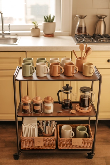 Coffee Cart Stations That Separate Daily Use From Backup Storage