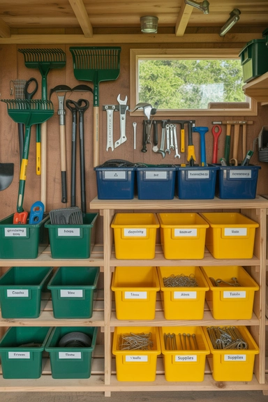21 Shed Storage Organization Ideas That Keep Tools Visible 18 Color-Coded Zones for Faster Tool Identification