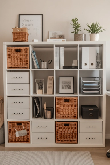 Home Office Cube Storage for Paper and Supplies
