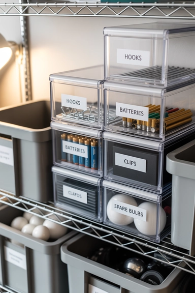 23 Holiday Decoration Storage Ideas That Prevent Chaos Every Year 18 Labeled Drawer Units for Small Decorative Components