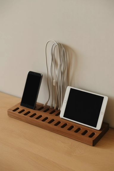 Multi-Device Charging Docks With Structured Cord Routing