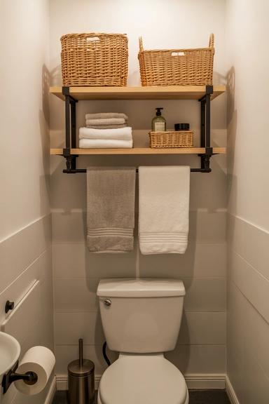 Open Shelf and Towel Bar Combinations