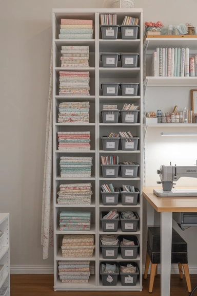 Quilting Fabric Towers for Vertical Stash Control