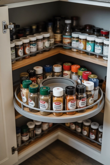 Corner Cabinet Rotating Storage