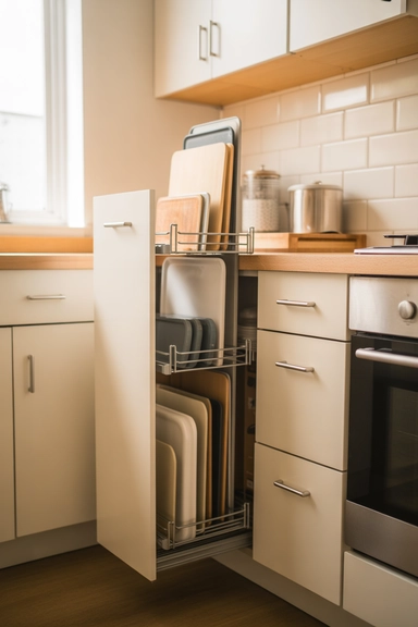 Use Narrow Shelf Gaps for Vertical Storage