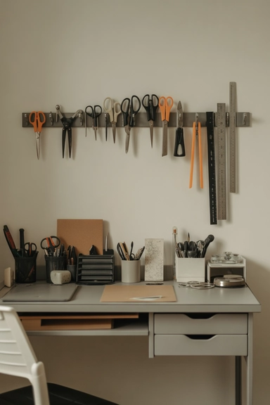 23 Hobby Room Design Ideas for Small Spaces That Maximize Every Inch 18 Use Wall Hooks and Rails for Frequently Used Tools