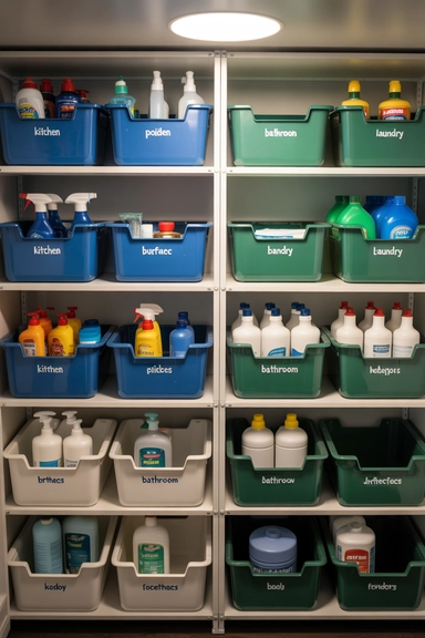 21 Cleaning Supplies Organization Ideas That Actually Work 19 Cleaning Supply Zones Based on Room Use