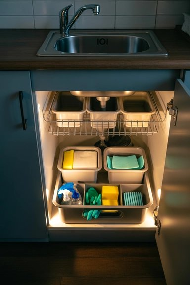 Compact Cleaning Stations for Small Kitchens