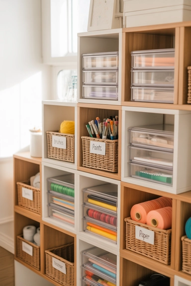 18 - Craft Supply Cube Organization for Creative Spaces