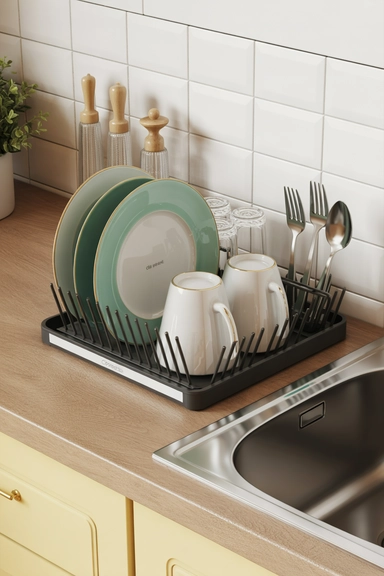 23 Under $20 Kitchen Organizer Ideas for Small Kitchens 19 Dish Drying Racks for Small Countertops