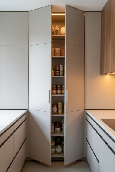 Hidden Pantry Designs That Blend Into Cabinet Walls