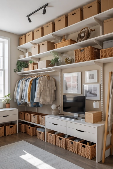Closet Door Interior Hooks for Hidden Vertical Storage