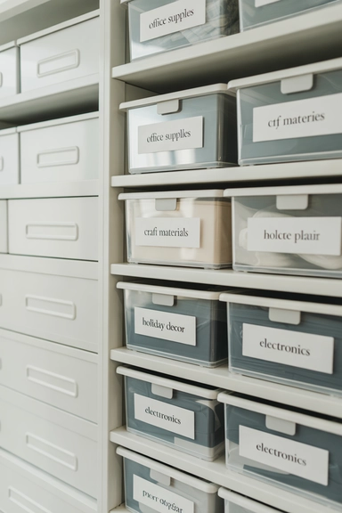 21 Gift Wrap Storage Ideas That Keep Supplies Organized 19 Labeling System Across All Storage Zones