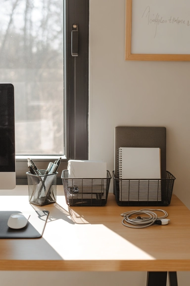 Office Supply Baskets That Keep Desks Clear