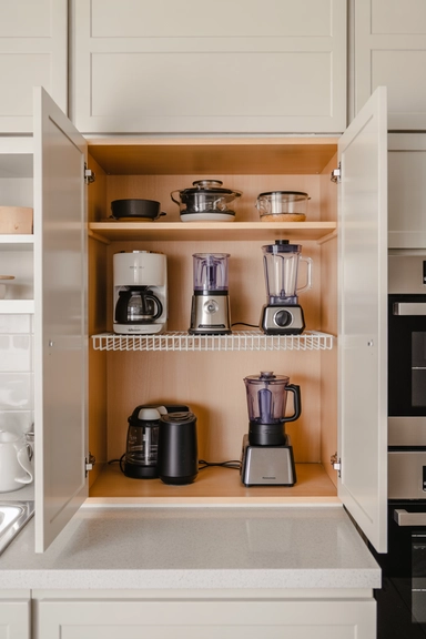 Under-Shelf Storage for Compact Appliances