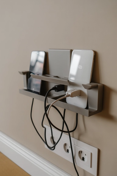 Wall Charging Panels With Concealed Outlet Access