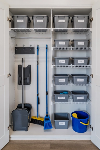 Cleaning Closet Setup for Full Organization