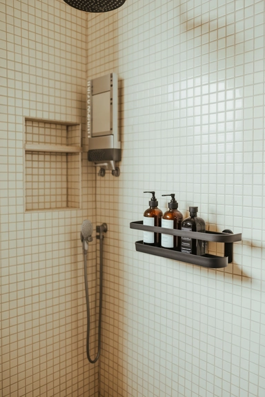 Black Matte Rack That Defines a Storage Zone
