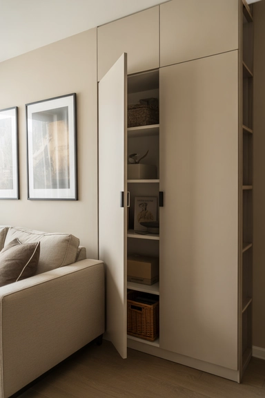 25 Small Living Room Storage Ideas That Reduce Visual Clutter 20 Hidden Storage Behind Artwork or Panels