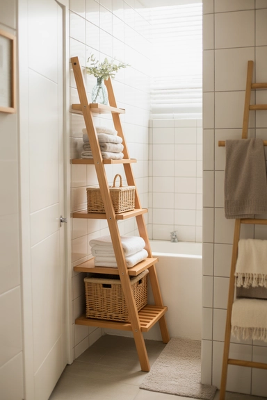 Ladder Shelves That Lean Without Bulk