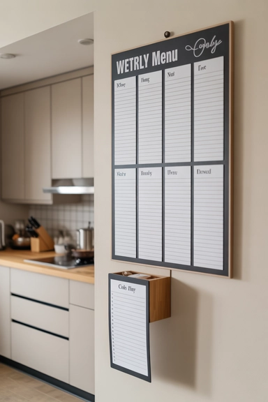 22 Family Command Center Ideas That Organize Daily Life 20 Meal Planning and Grocery List Section