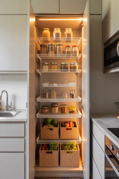 Pantry Closet Designs for Apartment Kitchens