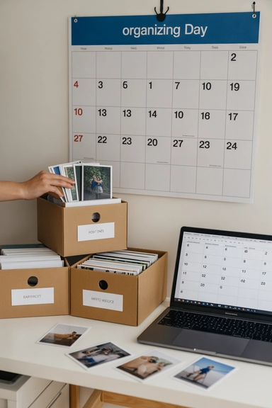 23 Ways to Organize Your Photos For Every Busy Family 20 Set a Monthly Photo Organization Routine