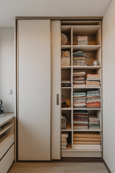  Sliding Door Cabinets for Narrow Sewing Rooms
