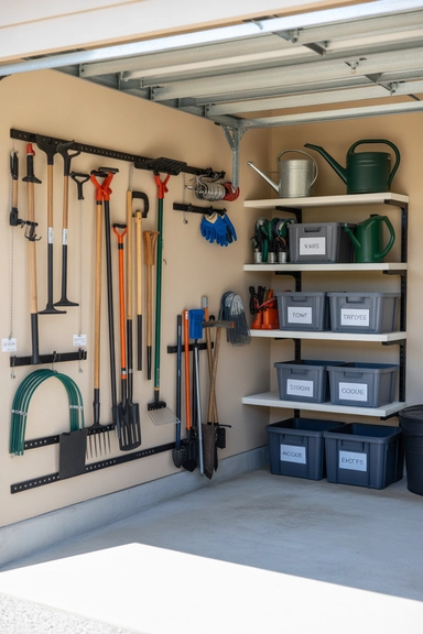 23 Garden Tool Organization Ideas for Garage and Shed Storage 3 Create a Dedicated Garden Tool Zone in the Garage