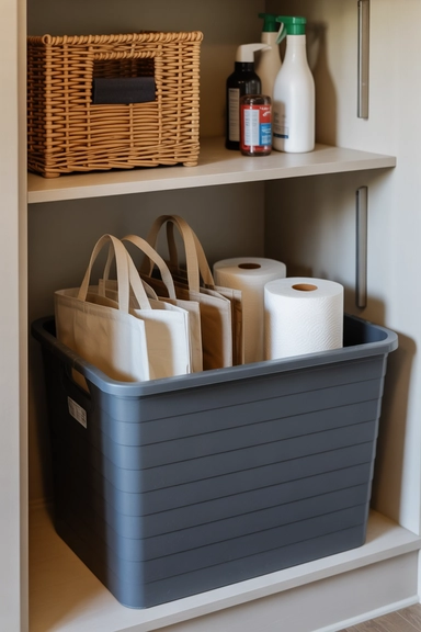Deep Utility Bins That Contain High-Turnover Items