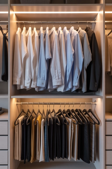Double or Stagger Your Closet Rods