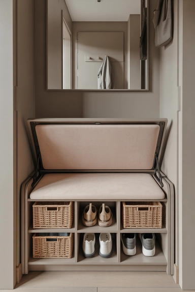 Entryway Benches With Hidden Storage That Do Double Duty