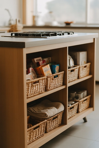 Open Shelving for Baskets and Quick Access