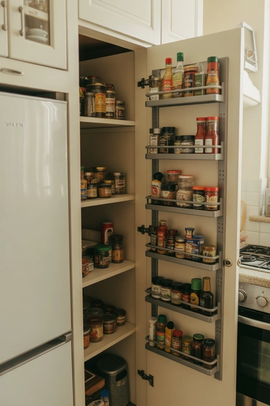 22 Amazon Home Organization Finds for Small Spaces 3 Over-the-Door Pantry Racks That Use Forgotten Vertical Space