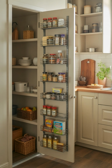 23 Under $20 Kitchen Organizer Ideas for Small Kitchens 3 Pantry Door Organizers for Vertical Space