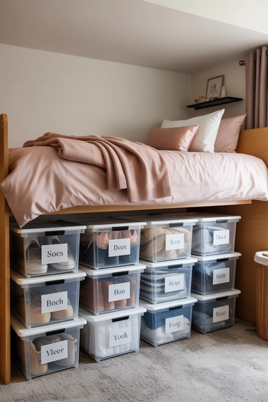 21 Dorm Room Organization Ideas That Maximize Small Spaces 3 Use Under-Bed Storage as a Primary System