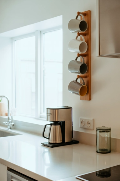 Vertical Mug Displays That Free Counter Space
